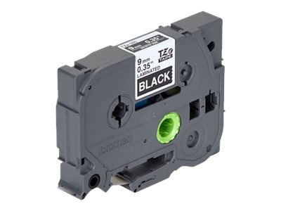 Brother TZe-325 - Selbstklebend - Weiß auf Schwarz - Rolle (0,9 cm x 8 m), Ansicht 2