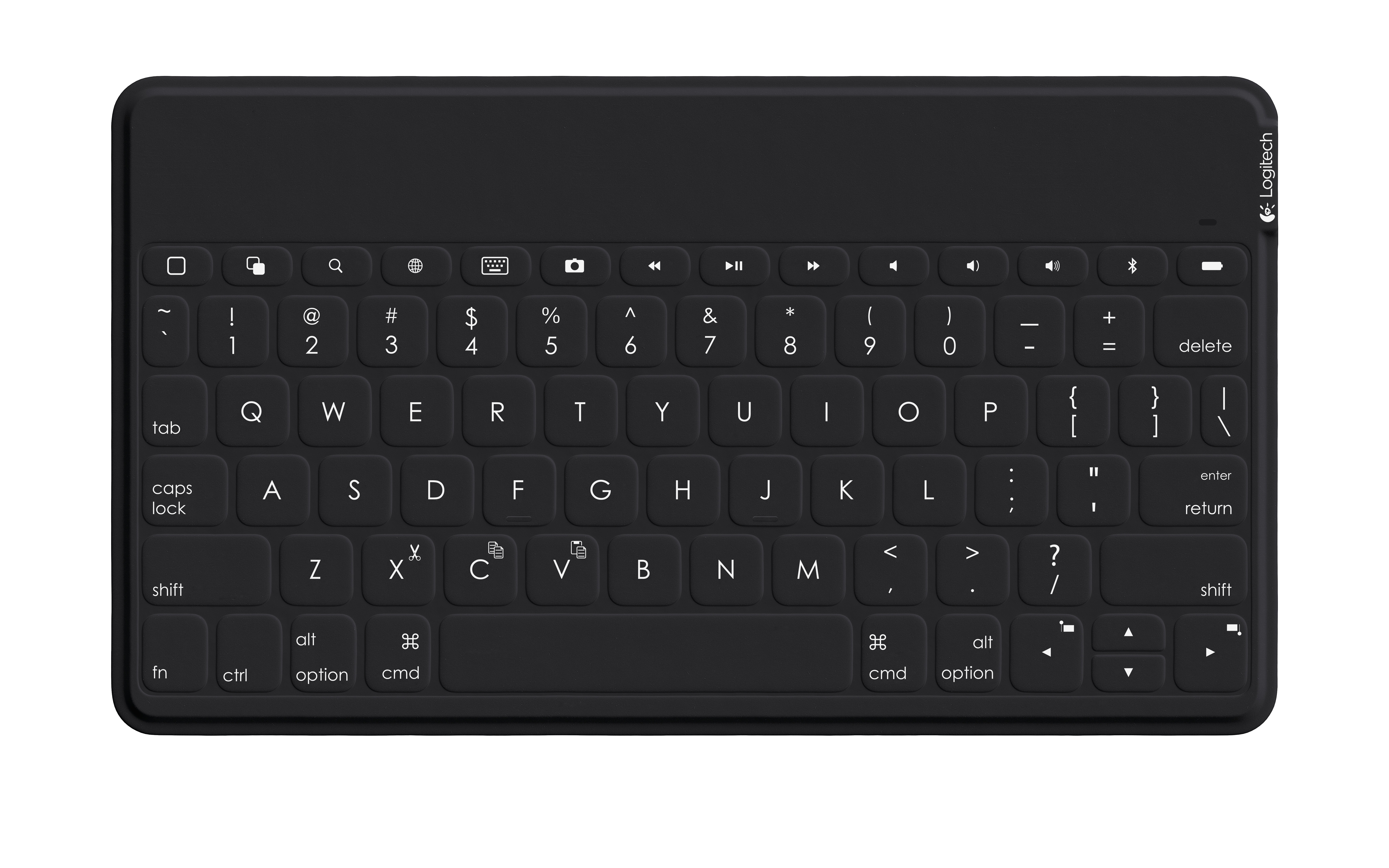 Logitech Keys-To-Go, QWERTZ, Schweiz, Schwarz, Kabellos, Bluetooth, Akku