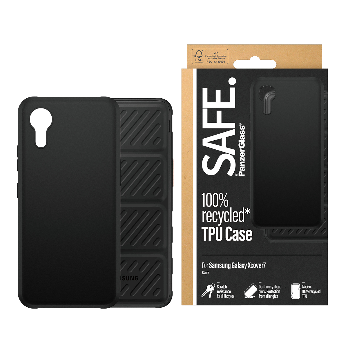 PanzerGlass SAFE. by TPU Case Samsung Galaxy xCover 7 - black, Ansicht 4