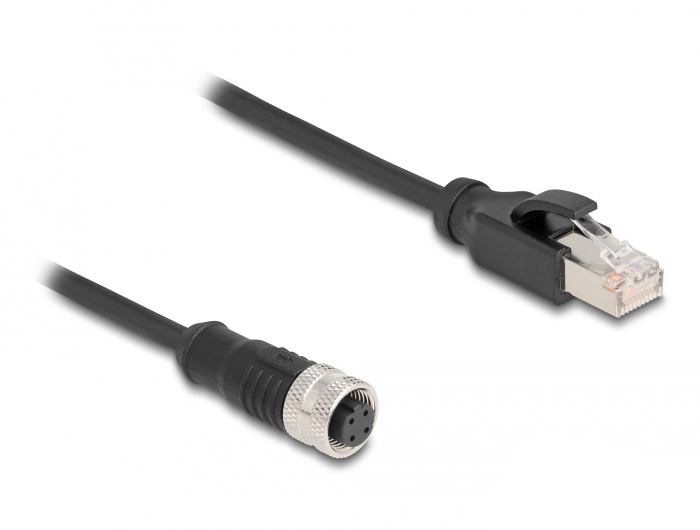 Delock Netzwerkkabel - M12 (4-polig) (W) zu RJ-45 (M), Ansicht 4