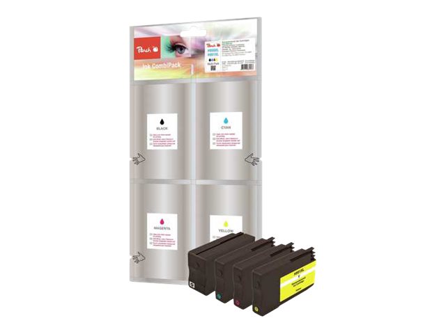 Peach Spar Pack - 4er-Pack - XL-Kapazität - Schwarz Gelb Cyan Magenta - kompatibel - Tintenpatrone (Alternative zu: HP 950XL HP 951XL)