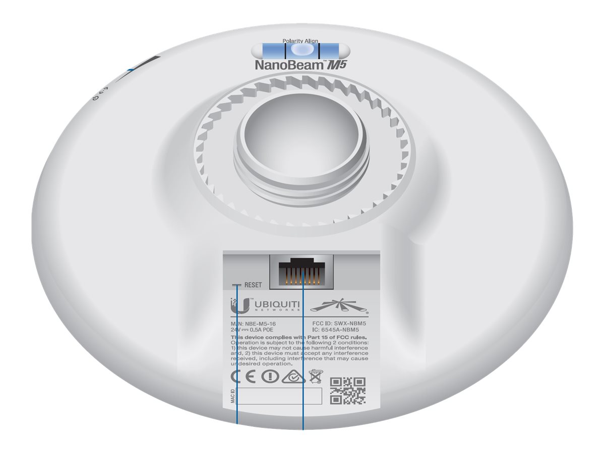 Ubiquiti Nanobeam M5-16 - Wireless Bridge - Wi-Fi AirMax