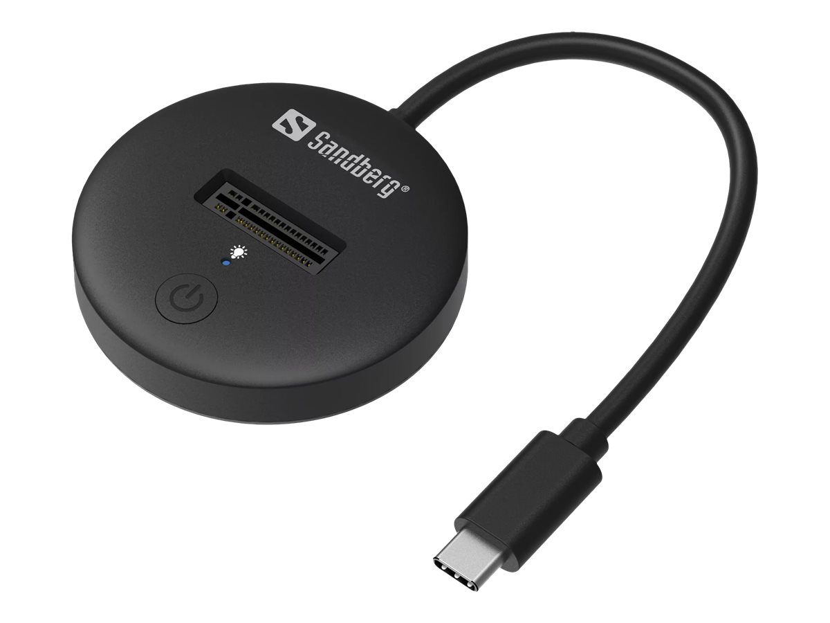 SANDBERG SSD-Dockingstation Schächte: 1 - M.2 - M.2 NVMe Card - USB-C 3.2 (Gen 2), Ansicht 3