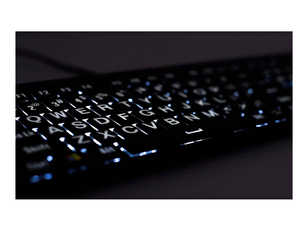 Logickeyboard Largeprint ASTRA 2 - Tastatur - hintergrundbeleuchtet - TL: Deutsch, QWERTZ, Ansicht 3