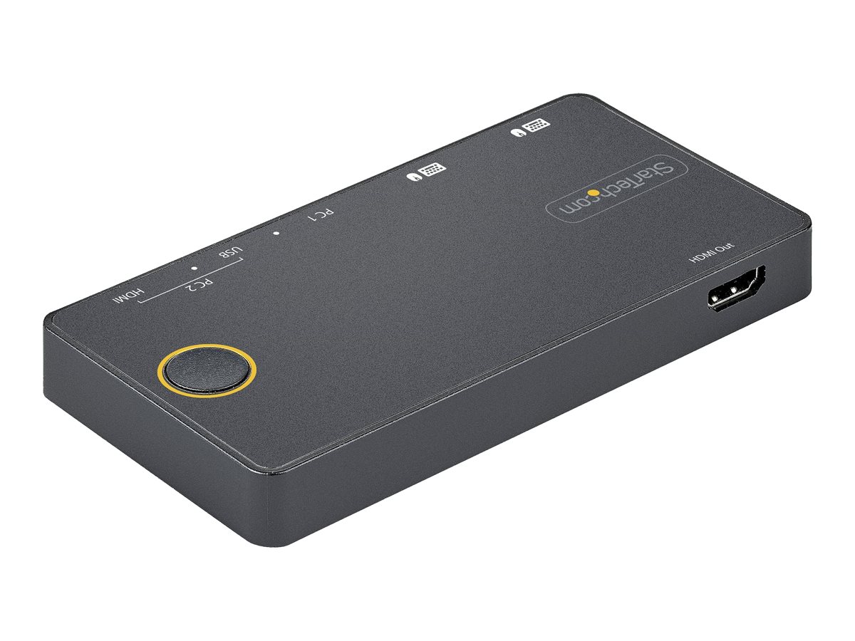 StarTech.com 2 Port Hybrid KVM Switch HDMI+USB-A