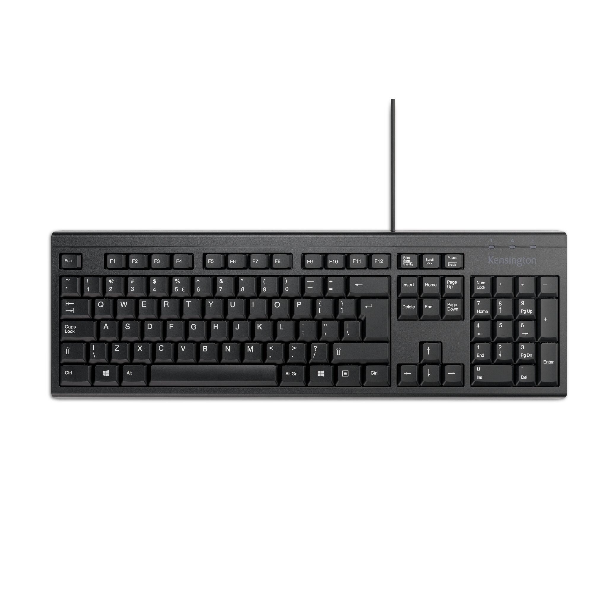 Kensington KB100 EQ - Tastatur - full size - USB - TL: US, QWERTY, Ansicht 2