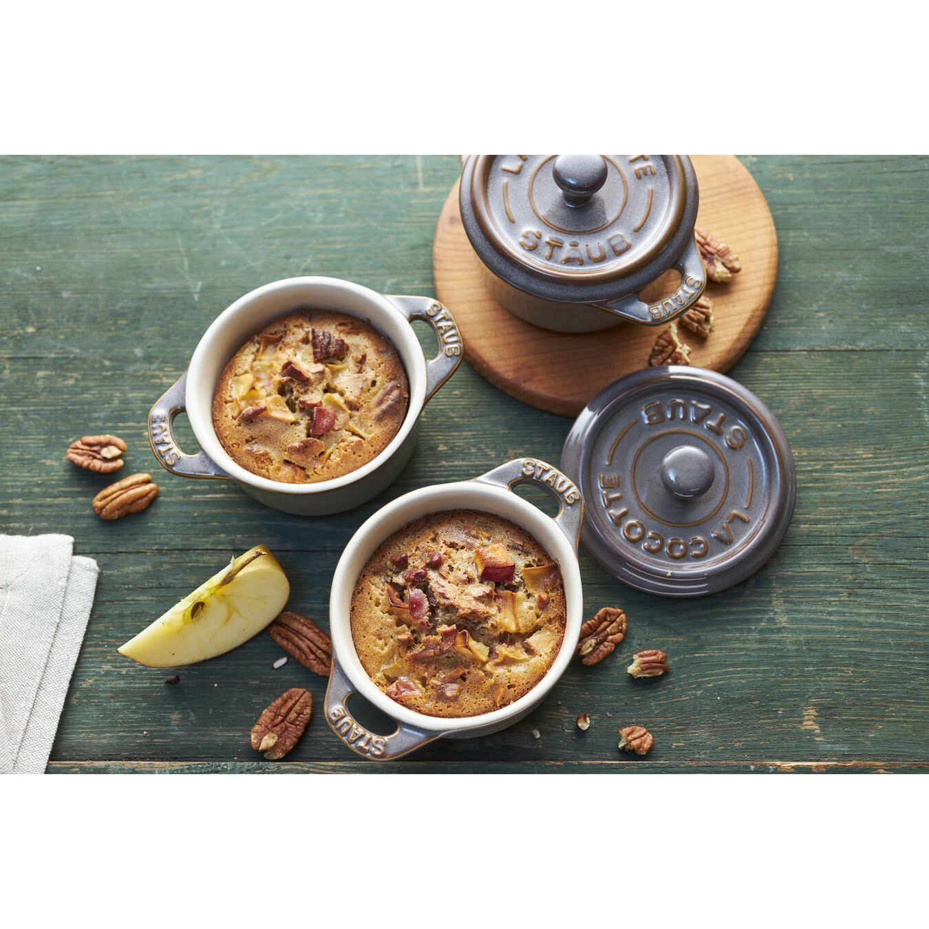 Zwilling Mini Cocotte Set 4-tlg. rund, Keramik, antik-grau, Ansicht 3