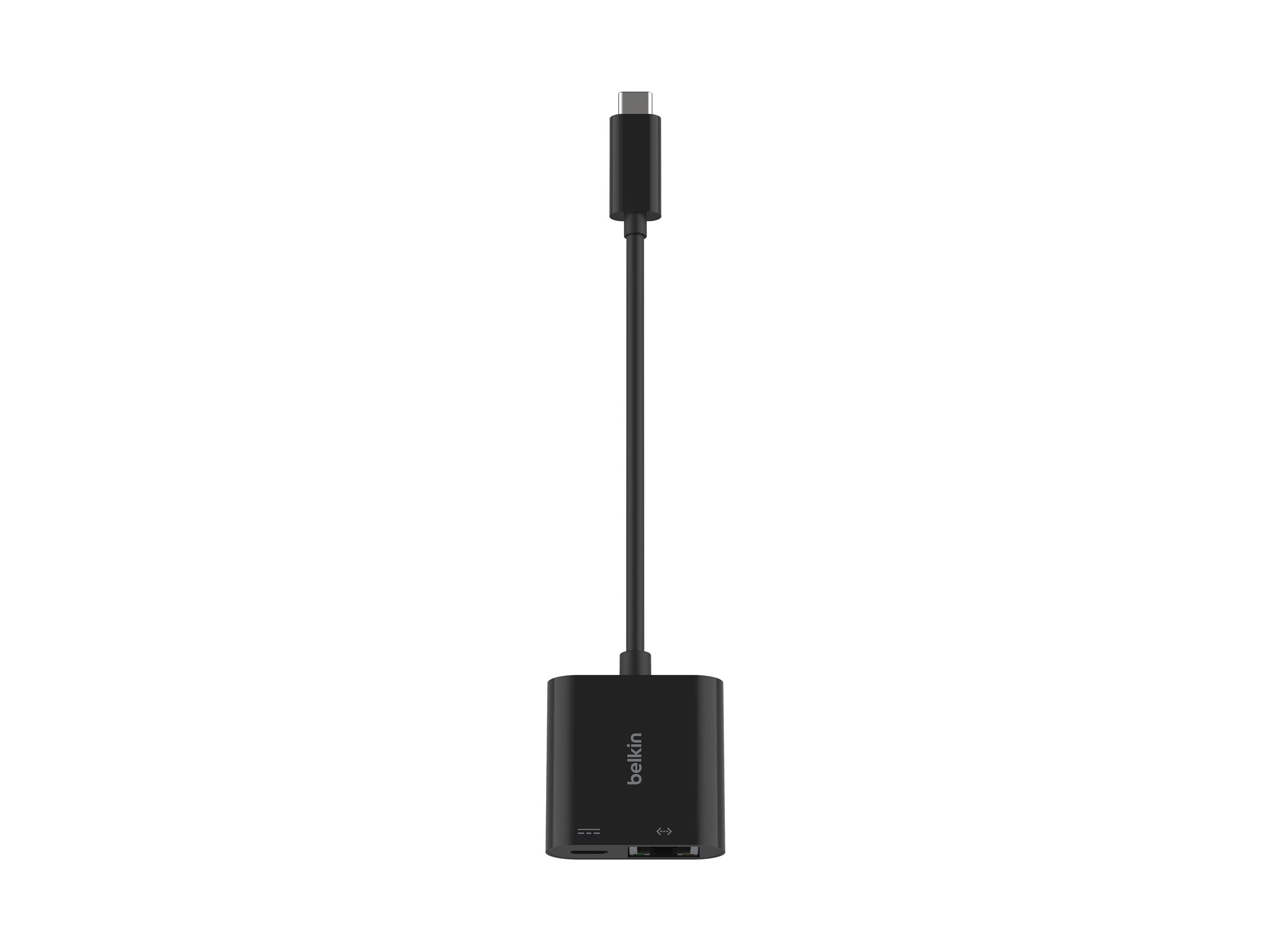 Belkin Netzwerkadapter - USB-C - Gigabit Ethernet x 1 + USB-C (nur Spannungsversorgung), Ansicht 3