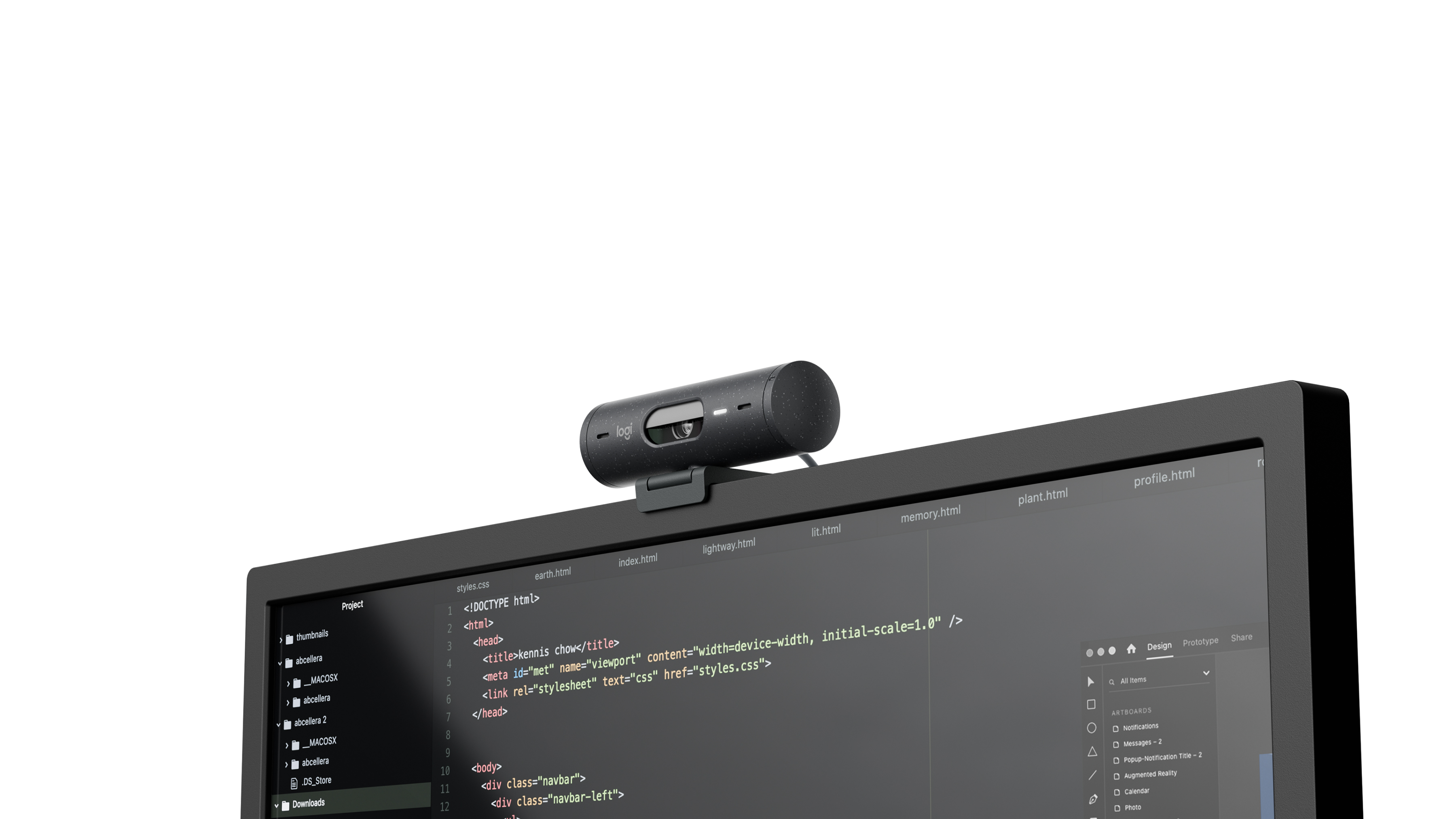 Logitech BRIO 500 - Webcam - Farbe - 1920 x 1080, Ansicht 2