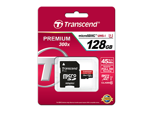 Transcend Premium - Flash-Speicherkarte (microSDXC-an-SD-Adapter inbegriffen), Ansicht 3