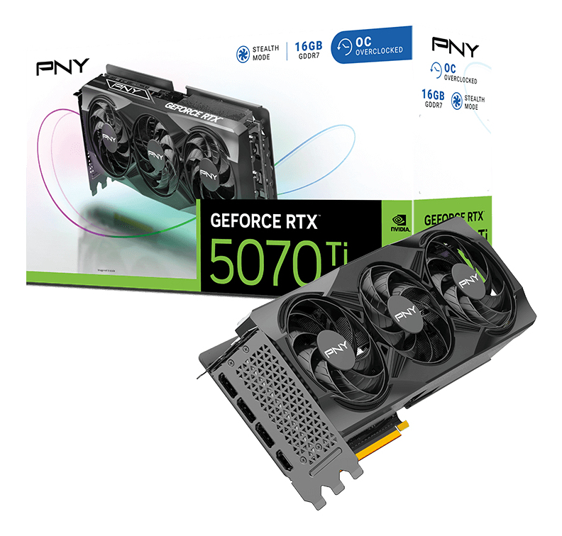 PNY GeForce RTX 5070 Ti OC - Grafikkarten - GeForce RTX 5070 Ti, Ansicht 2