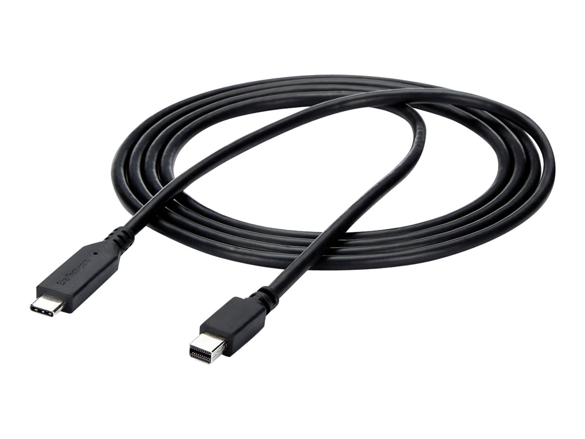 StarTech.com StarTech 6ft / 2m USB-C to Mini DisplayPort Cable - 4K 60Hz - Black - USB 3.1 Type C to mDP Adapter (CDP2MDPMM6B)