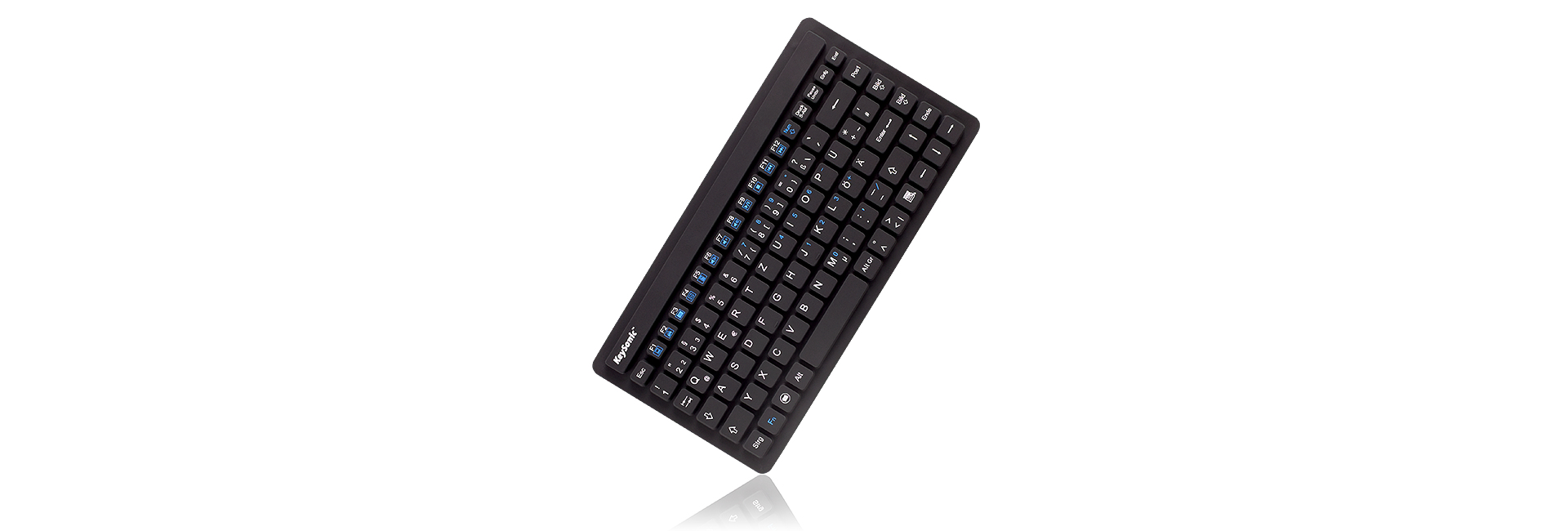 KeySonic KSK-3230IN - Mini - USB - Schwarz - TL: Deutsch, QWERTZ, Ansicht 3