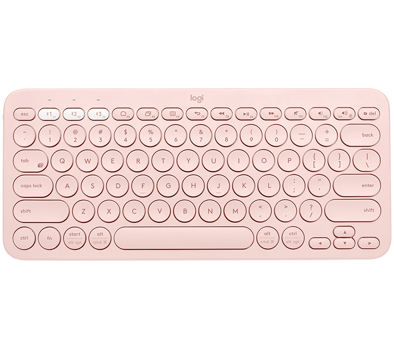 Logitech K380 Multi-Device, Mini, Kabellos, Bluetooth, QWERTY, Pink