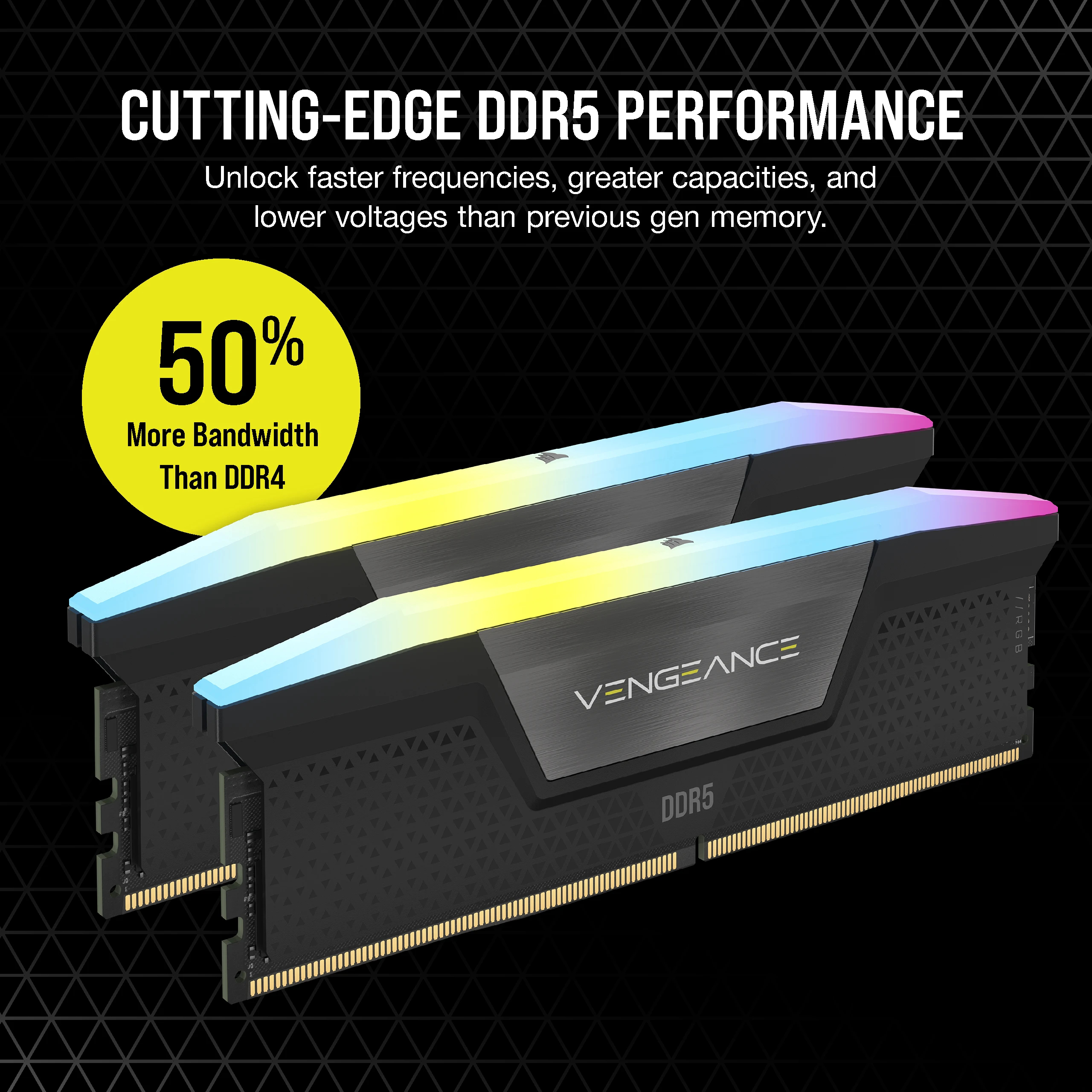 Corsair Vengeance RGB - DDR5 - Kit - 16 GB: 2 x 8 GB, Ansicht 3