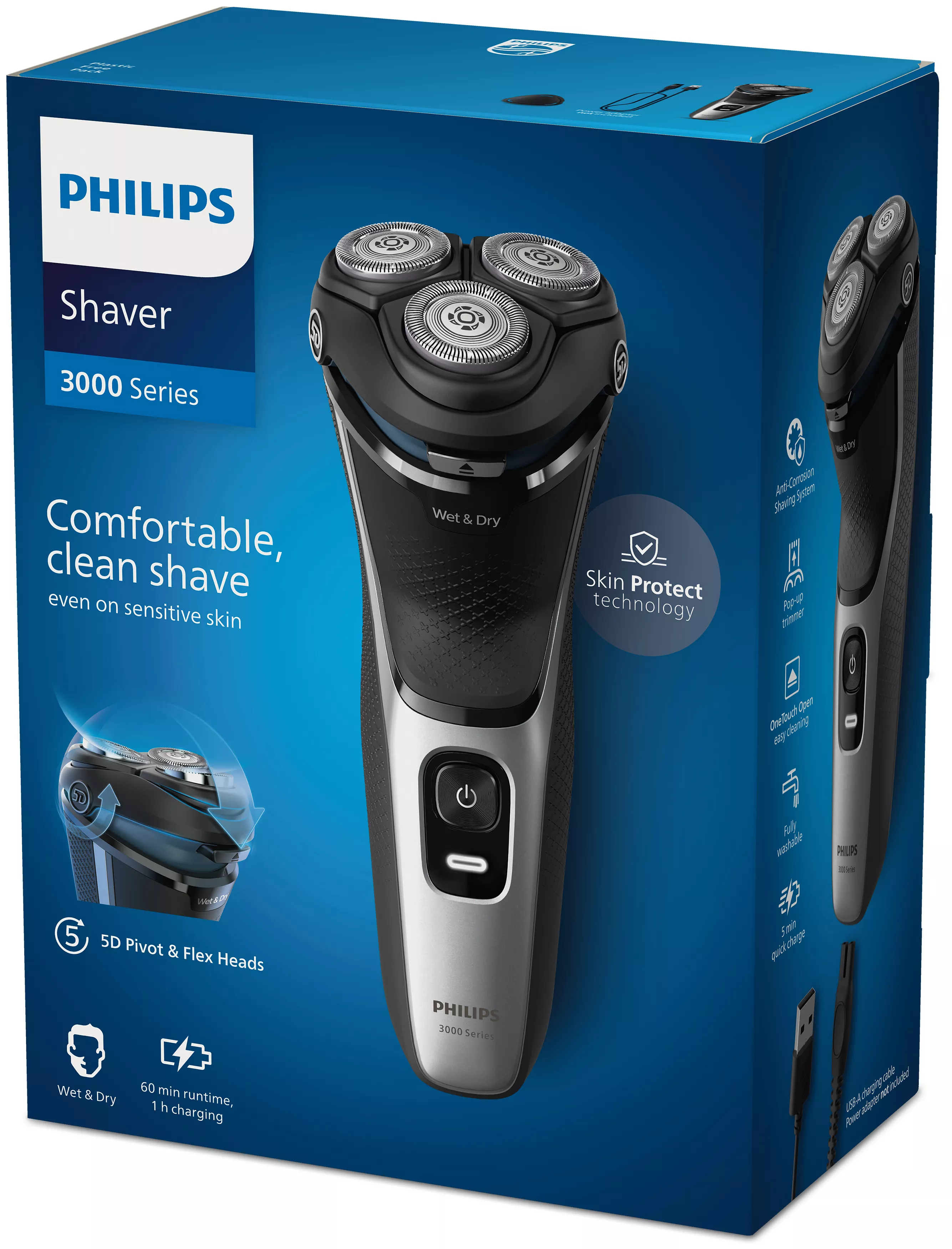 Philips 3000 Series S3143 - Rasierer - schnurlos, Ansicht 2