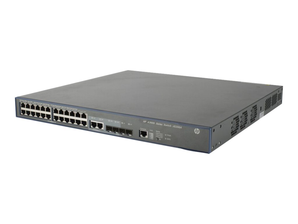 HP 3600-24-PoE+ v2 SI Switch (JG306AR) - RENEW