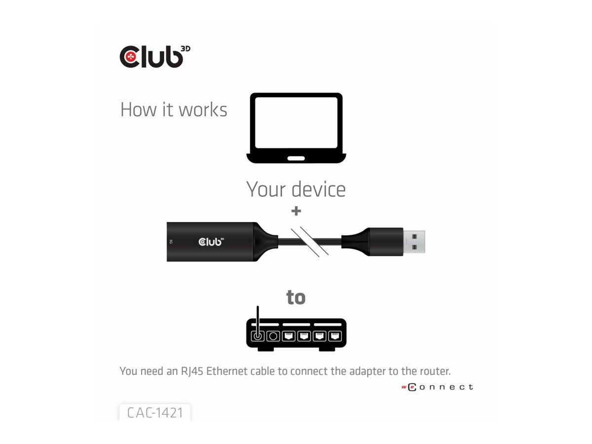 Club 3D Netzwerkadapter - USB 3.2 Gen 1 - 5GBase-T, Ansicht 5