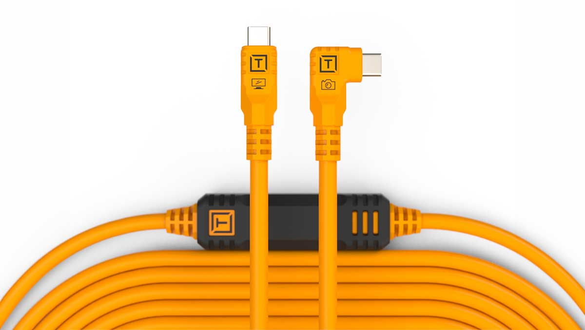 Tether Tools TetherPro USB-C auf rechter Winkel orange 9.4m, Ansicht 2