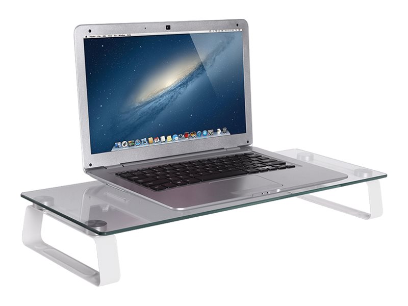 LogiLink Monitor Riser - Aufstellung - für LCD-Display/Notebook - Glas, fester, kaltgepresster Stahl - Bildschirmgröße: 33-81.3 cm (13"-32")