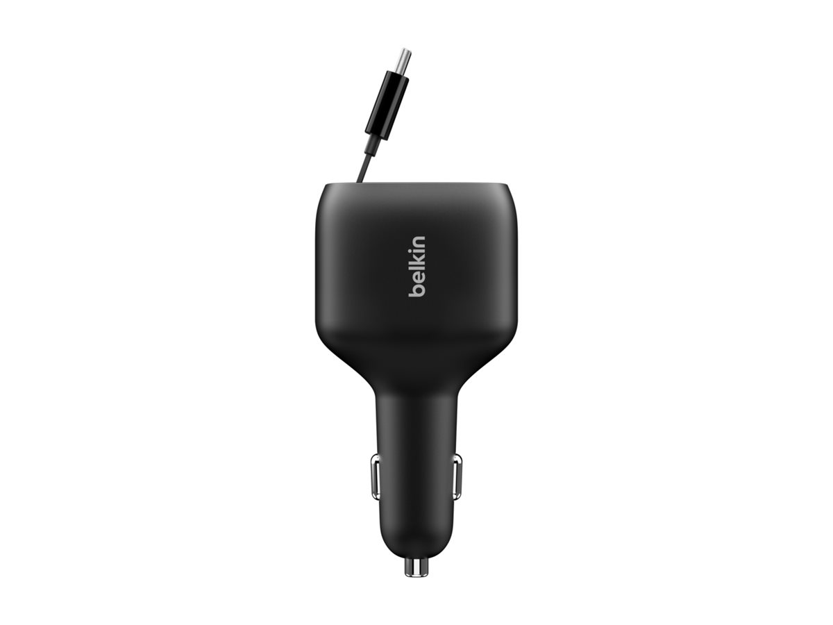 Belkin 75W 2-Port w Retractable USB-C Cbl Car - Kabel, Ansicht 3