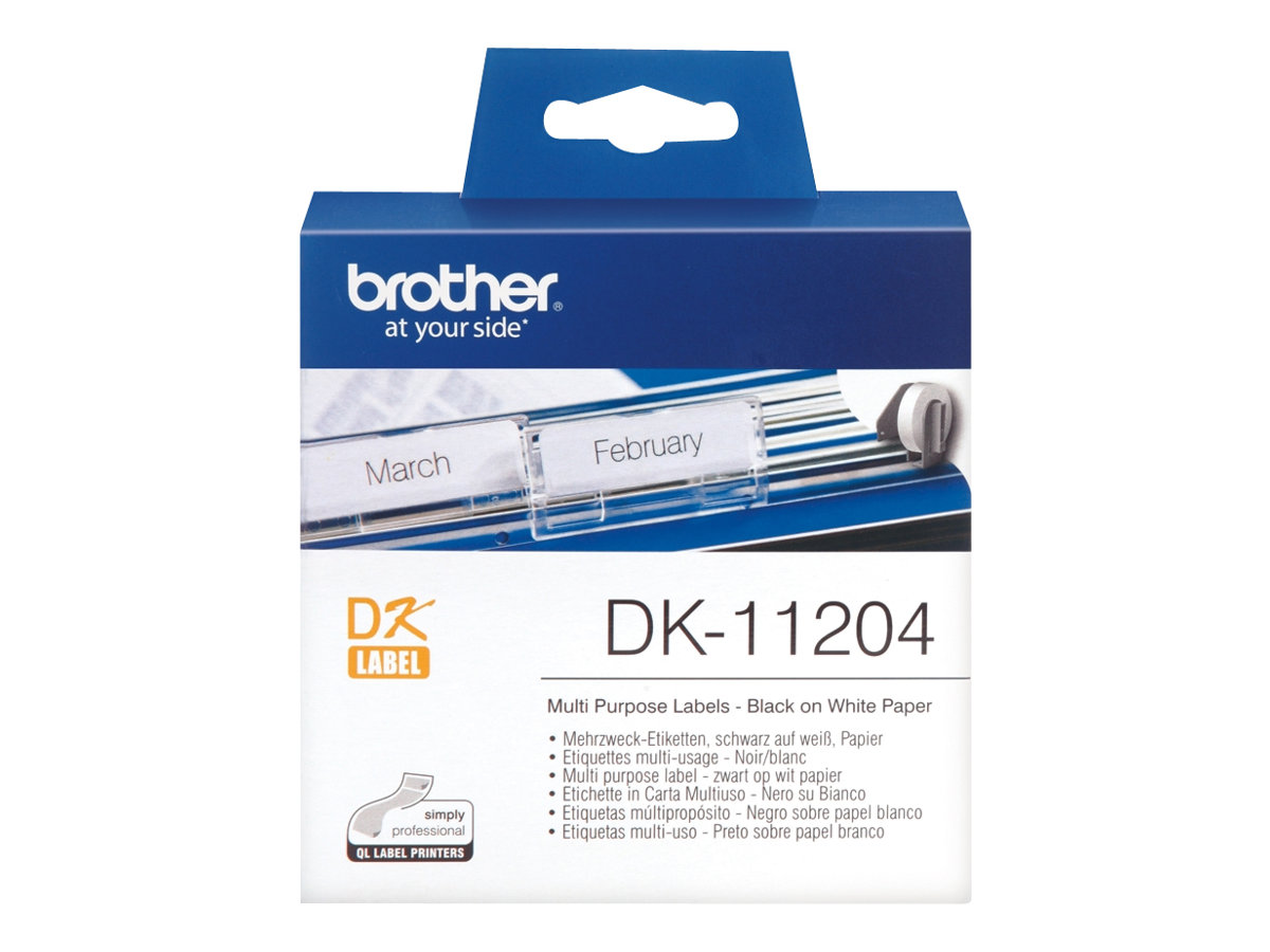 Brother DK-11204 - Schwarz auf Weiß - 17 x 54 mm 400 Etikett(en) (1 Rolle(n)