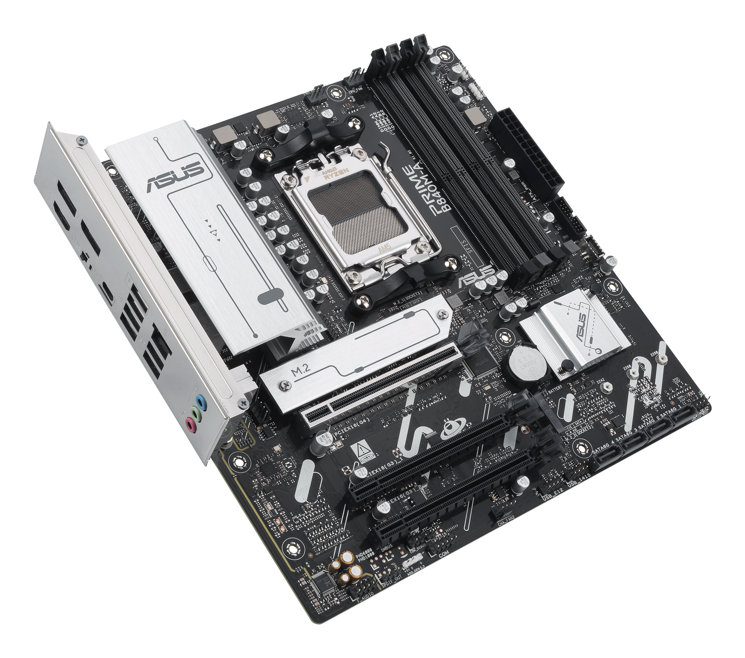 ASUS PRIME B840M-A-CSM - Motherboard - micro ATX - Socket AM5 - AMD B840 Chipsatz - Onboard-Grafik (CPU erforderlich), Ansicht 4