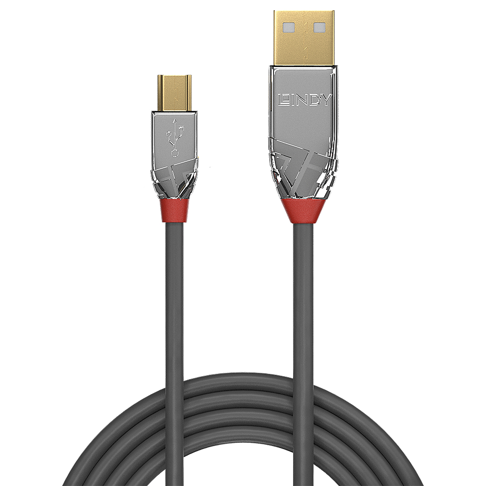Lindy CROMO - USB-Kabel - USB (M) bis Mini-USB, Typ B (M), Ansicht 2