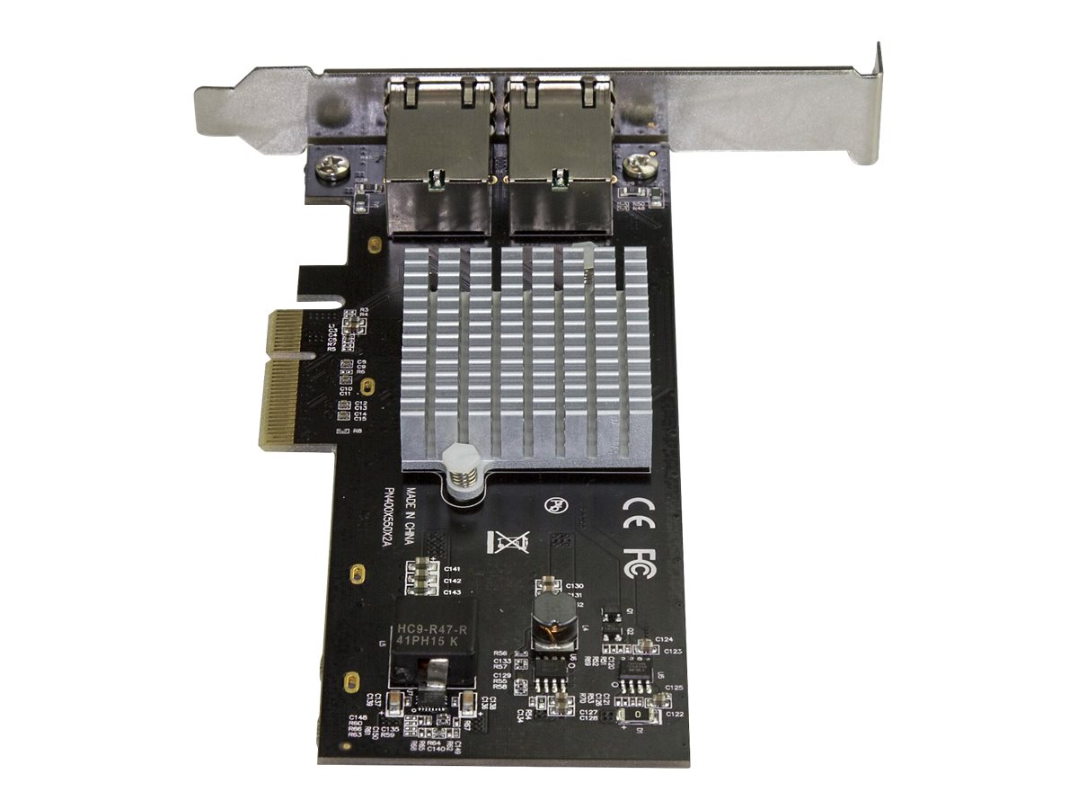 StarTech.com Startech Dual Port 10G PCIe Netzwerk Karte - Intel-X550AT 10GBASE-T & NBASE-T PCI Express Netzwerk karte 10/5/2.5/1GbE Multi Gigabit Ethernet, 5 Geschwindigkeiten NIC LAN Karte (ST10GPEXNDPI)