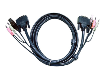 ATEN 2L-7D03UD - Video-  USB-  Audio-Kabel - USB mini-phone stereo 3.5 mm DVI-D (M)