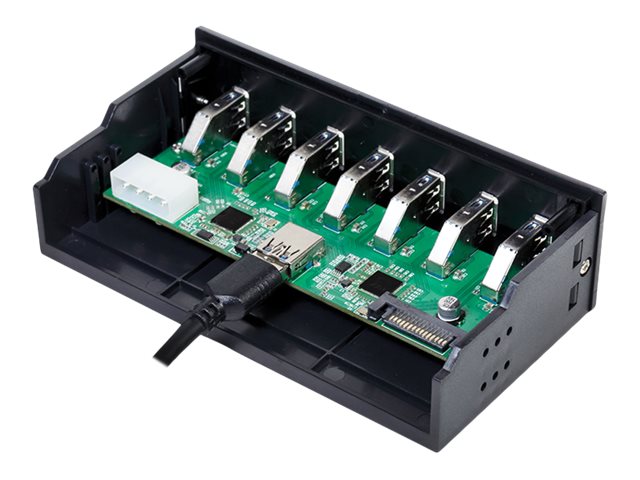 LogiLink USB 3.0 hub, 7-port 5.25 internal - Hub - 6 x SuperSpeed USB 3.0 + 1 x SuperSpeed USB 3.0, Ansicht 4