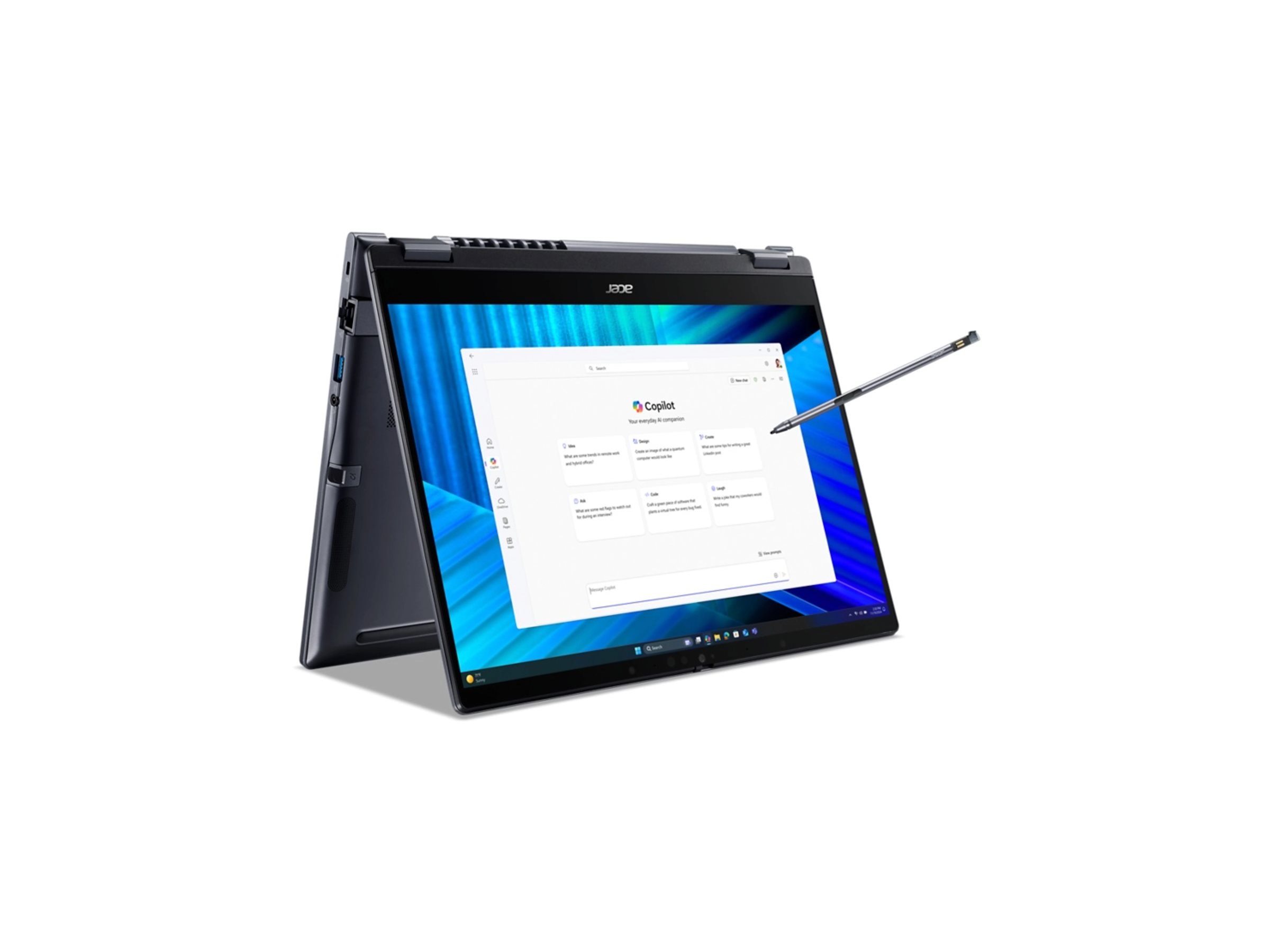 Acer TravelMate P4 Spin 14 TMP414RN-55-TCO - Flip-Design - Intel Core Ultra 5 225U / 1.5 GHz - Win 11 Pro - Intel Graphics - 16 GB RAM - 512 GB SSD NVMe, QLC - 35.6 cm (14")