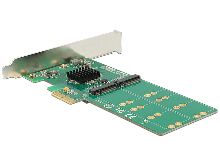 DeLOCK PCI Express Card > 4 x internal M.2 Key B - Low Profile Form Factor Lagringskontrol