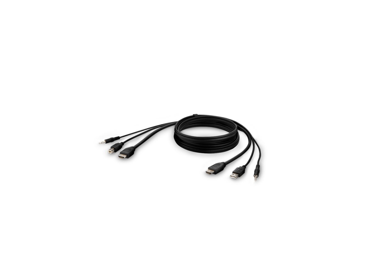 Belkin Secure KVM Combo Cable - Video- / USB- / Audio-Kabel - TAA-konform - USB, Mini-Stecker, HDMI (M)