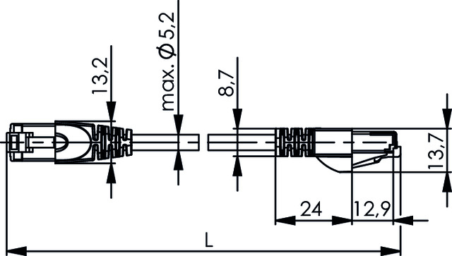 Telegärtner Karl Gärtner Telegärtner L00001A0289 - 2 m - Cat6a - S/FTP (S-STP) - RJ-45 - RJ-45 - Blau, Ansicht 2