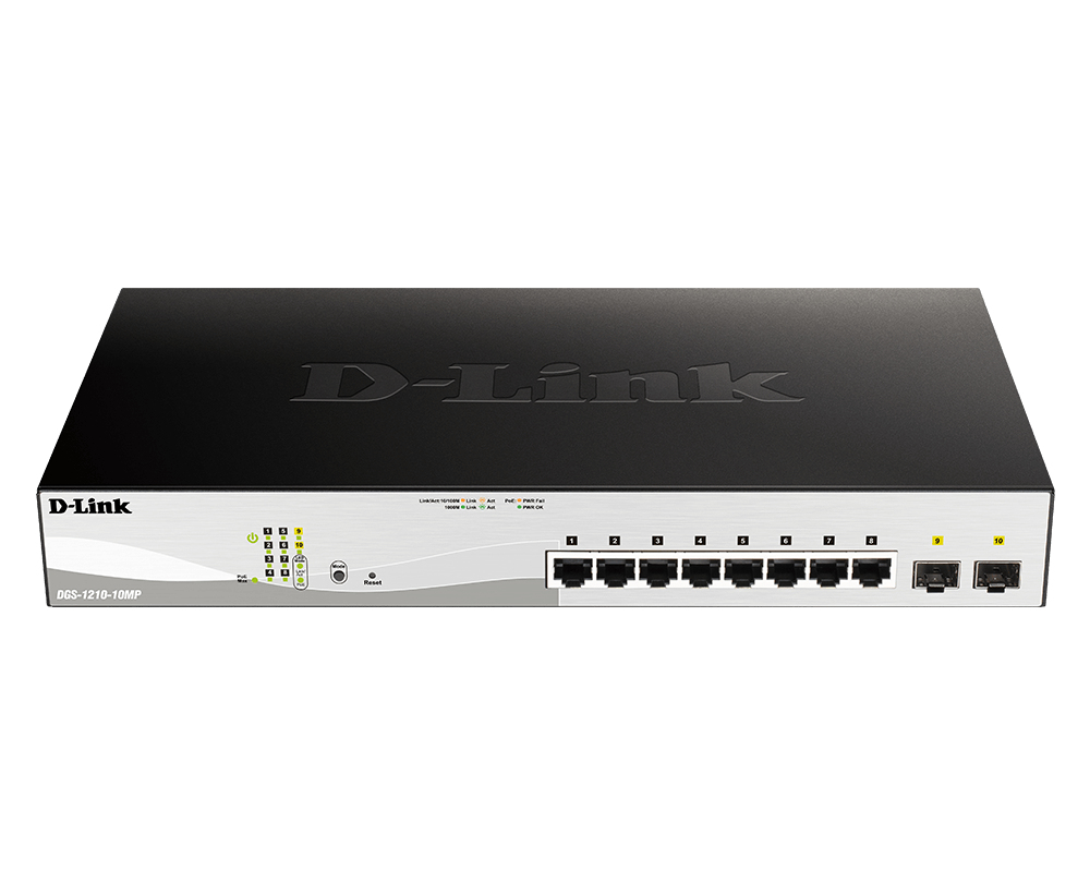 D-Link DGS 1210-10MP - Switch - L2+ - Smart - 8 x 10/100/1000 (PoE+), Ansicht 2