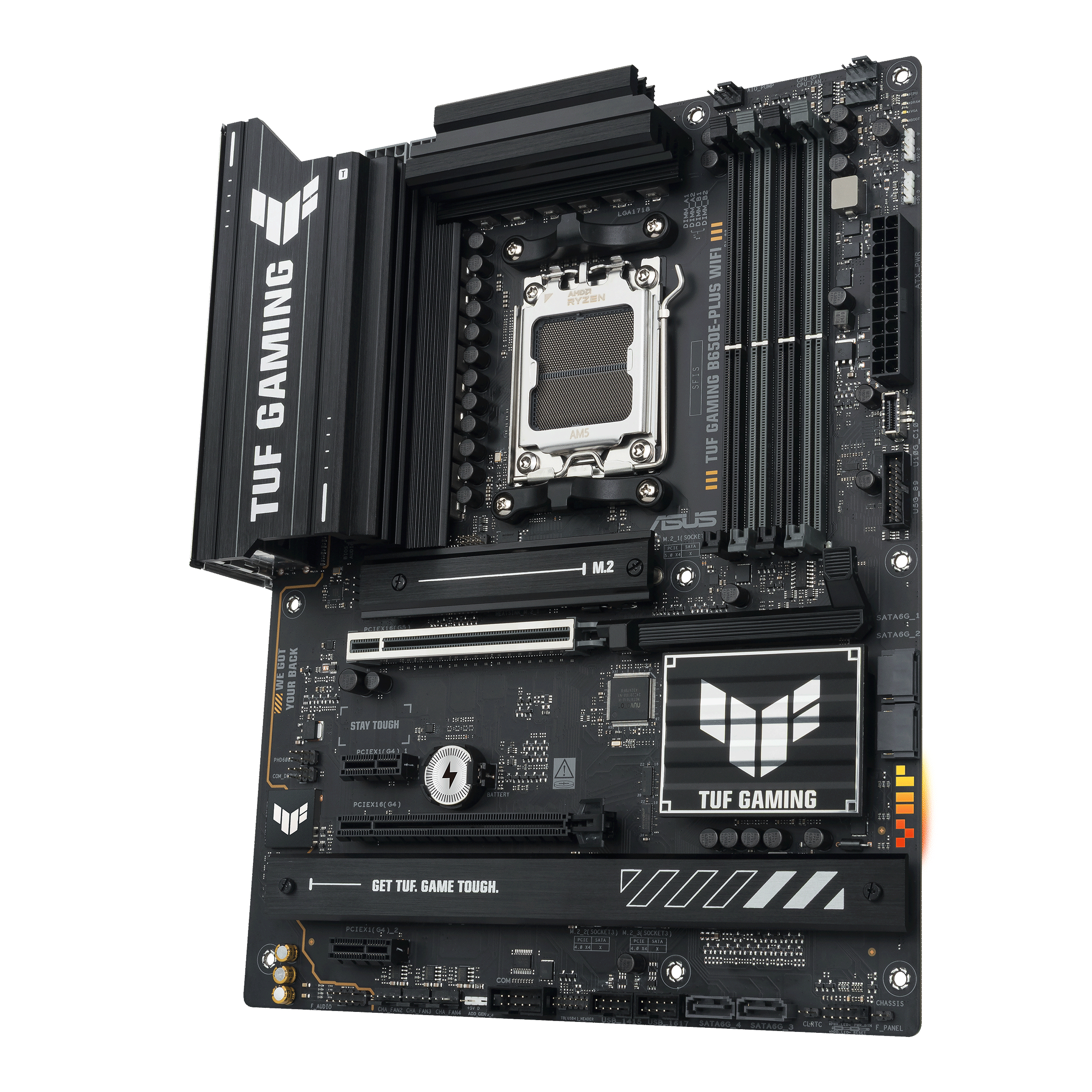 ASUS TUF GAMING B650E-PLUS WIFI - Motherboard - ATX - Socket AM5 - AMD B650 Chipsatz - Wi-Fi 6E, Bluetooth, 2.5 GB LAN, Ansicht 2