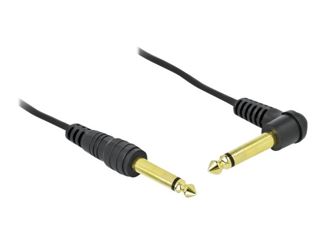 Delock Audiokabel - Mono-Stecker männlich gewinkelt zu Mono-Stecker männlich gerade