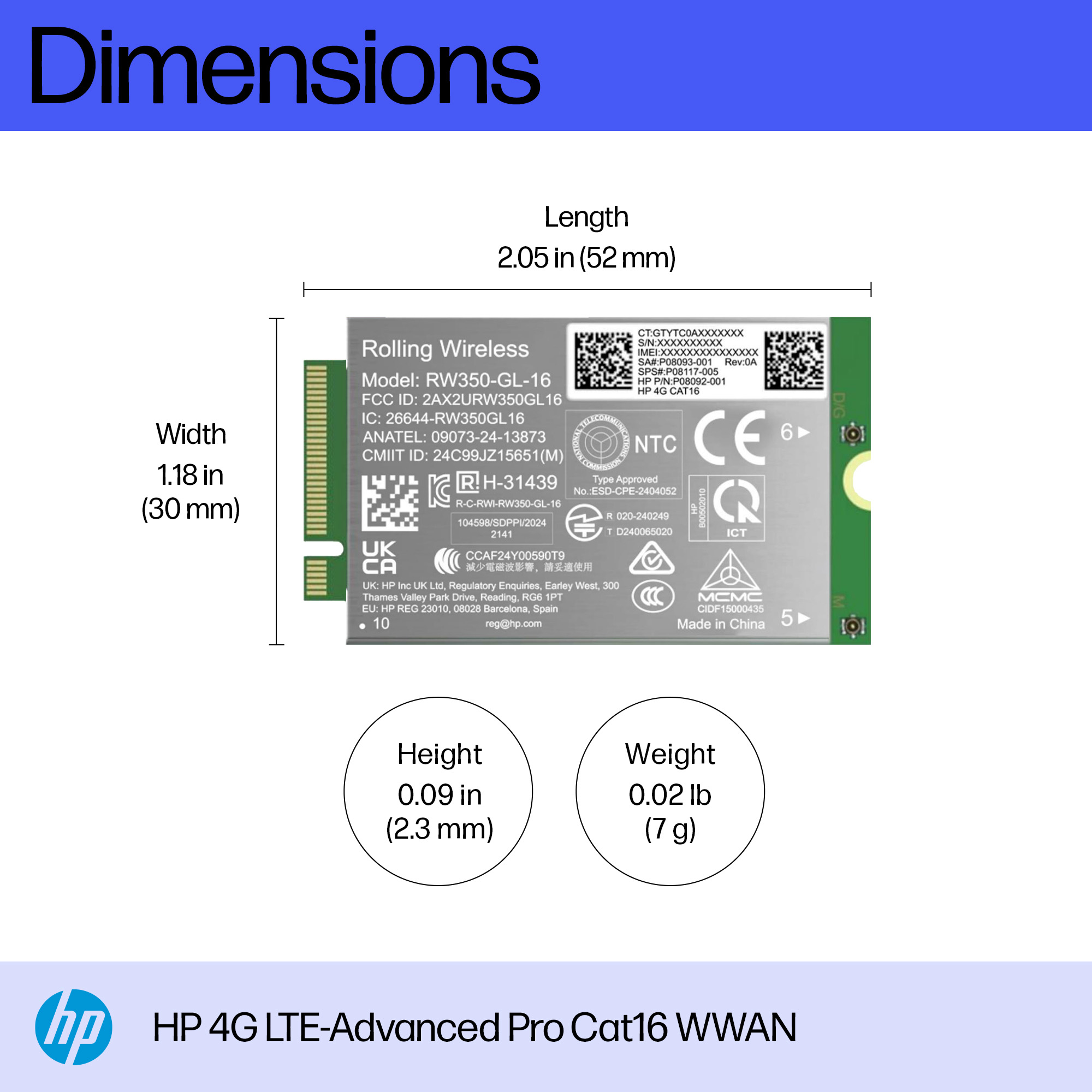 HP  Drahtloses Mobilfunkmodem - 4G LTE Advanced Pro, Ansicht 4