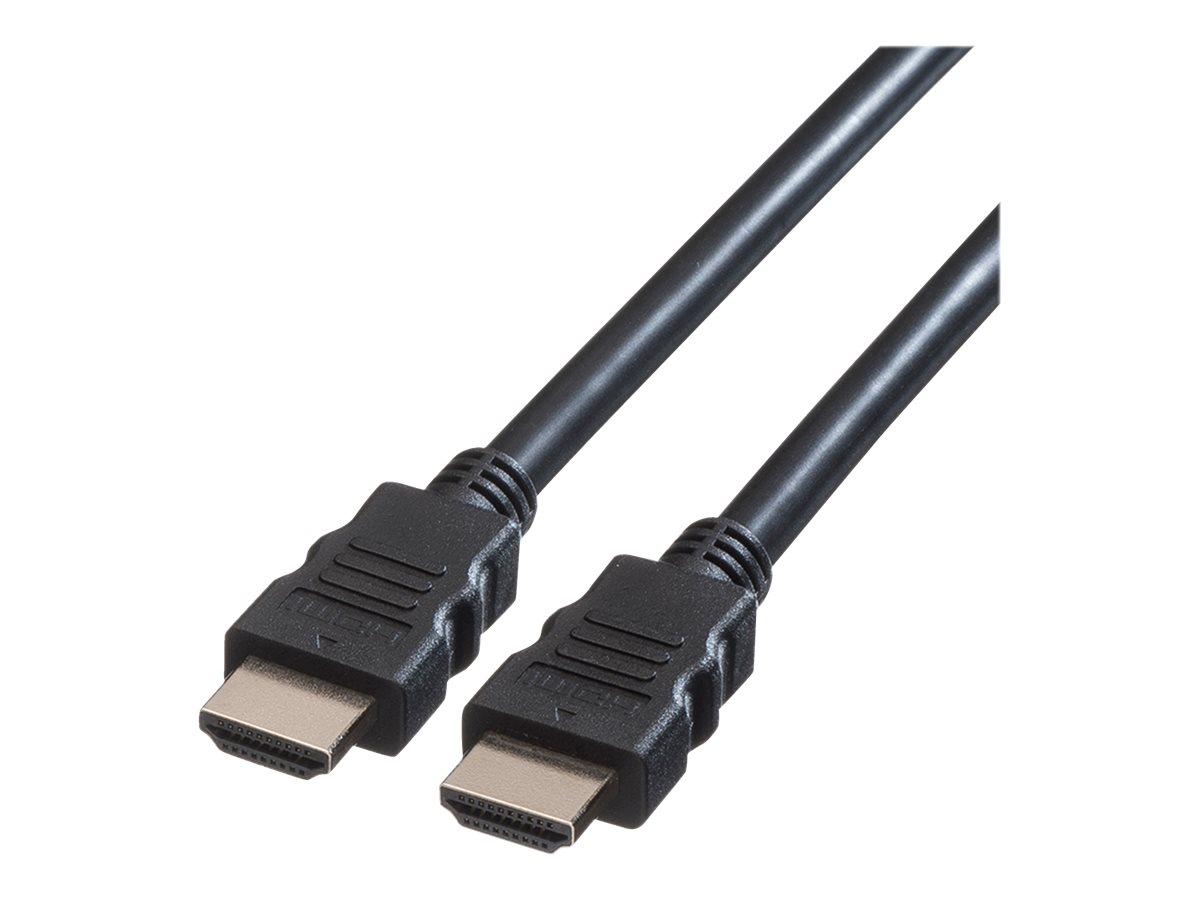 Roline - HDMI-Kabel - HDMI männlich zu HDMI männlich - 3 m - abgeschirmt - Schwarz