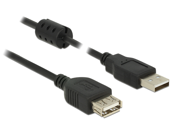 Delock 84884, 1,5 m, USB A, USB A, USB 2.0, Männlich/Weiblich, Schwarz