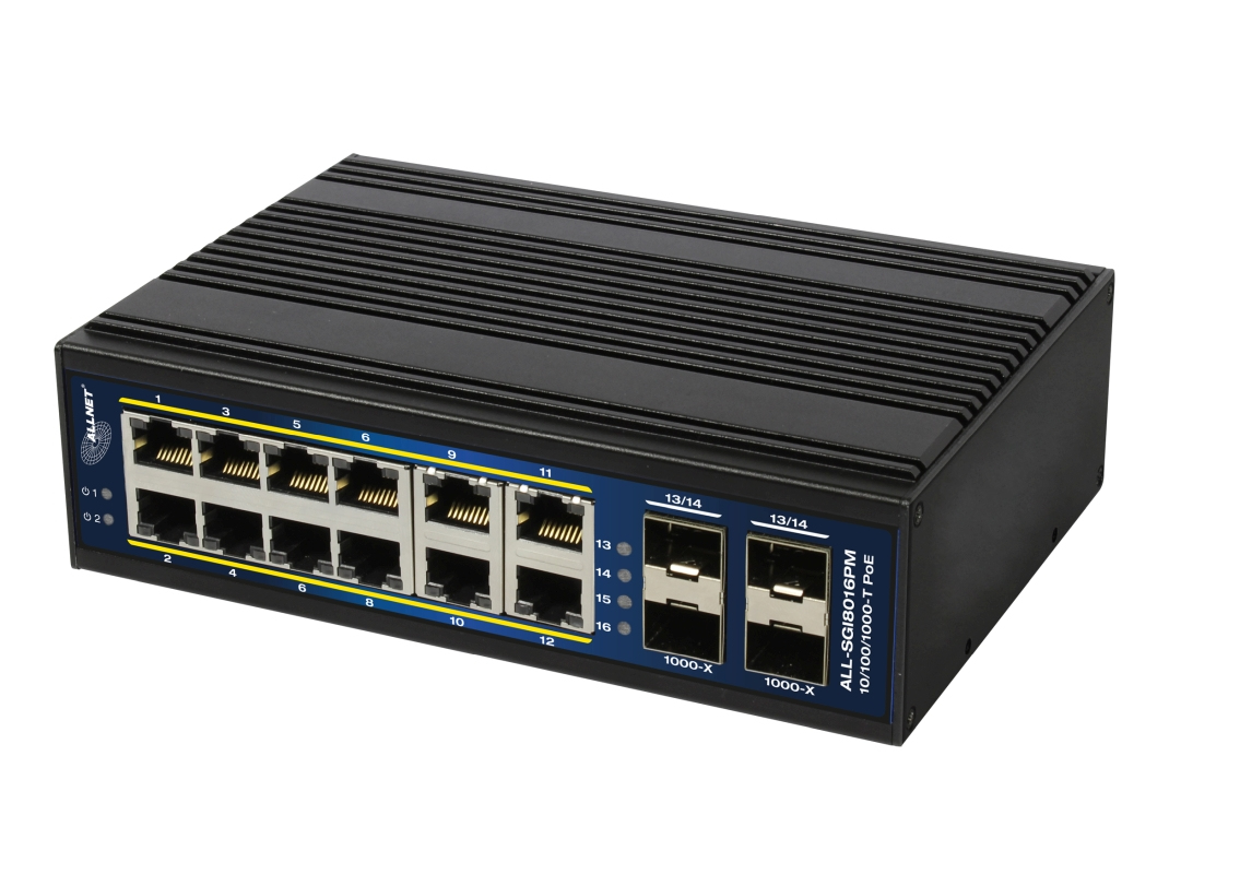 ALLNET ALL-SGI8016PM - Switch - L3 - managed - 12 x 10/100/1000 (PoE+), Ansicht 2