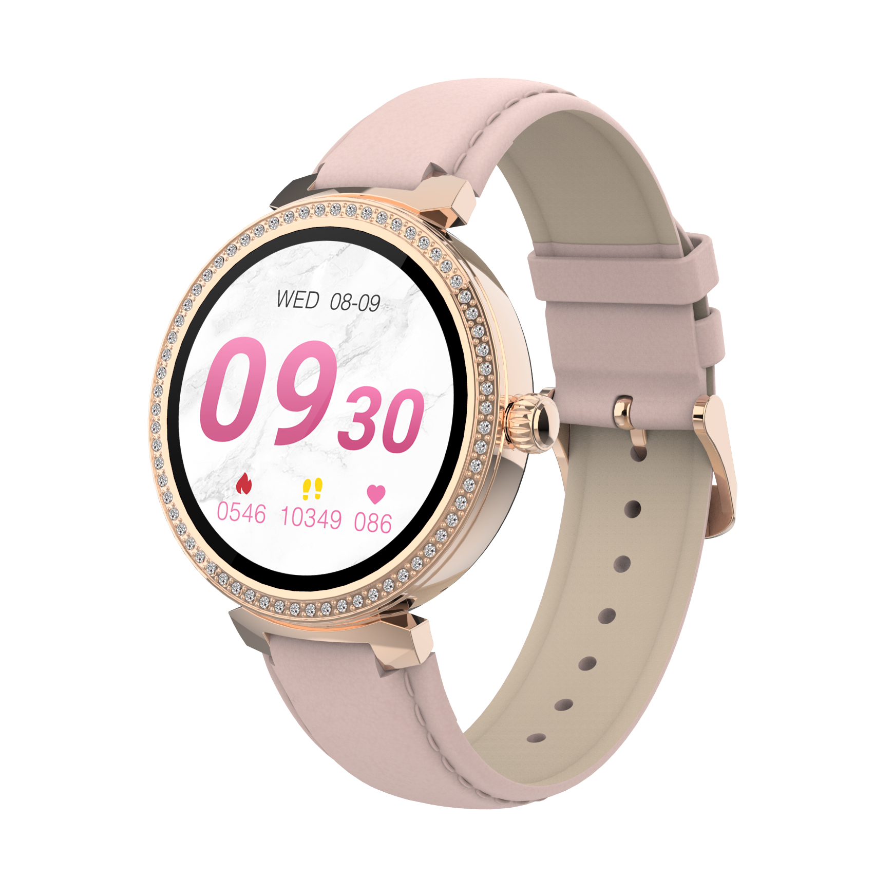 Inter Sales DENVER SWC-342 - Intelligente Uhr mit Riemen - Rose - Anzeige 3 cm (1.2), Ansicht 4