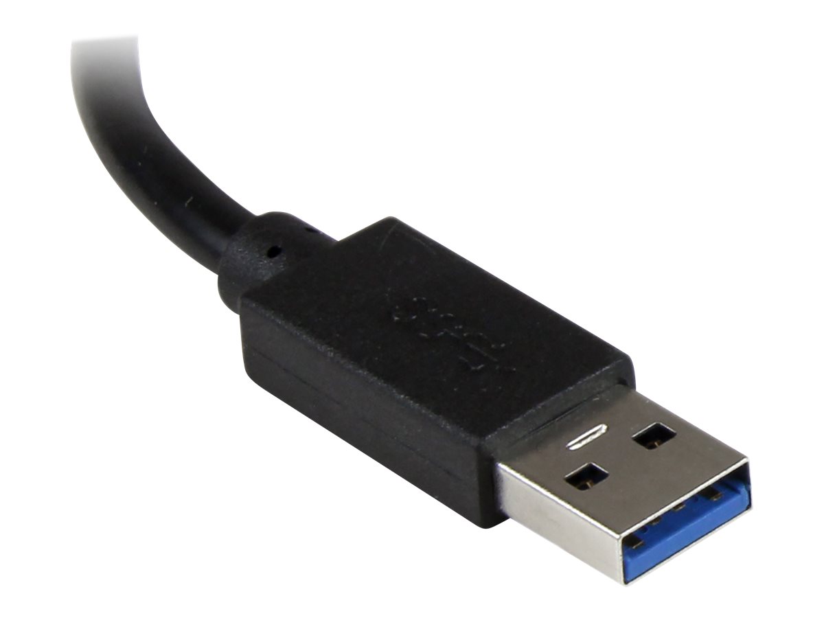 StarTech.com 3 Port USB 3.0 Hub mit Gigabit Ethernet Adapter aus Aluminum, Ansicht 4