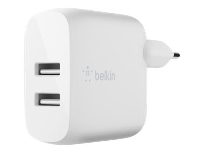 Belkin BoostCharge - Netzteil - 24 Watt - 2 Ausgabeanschlussstellen (USB), Ansicht 2