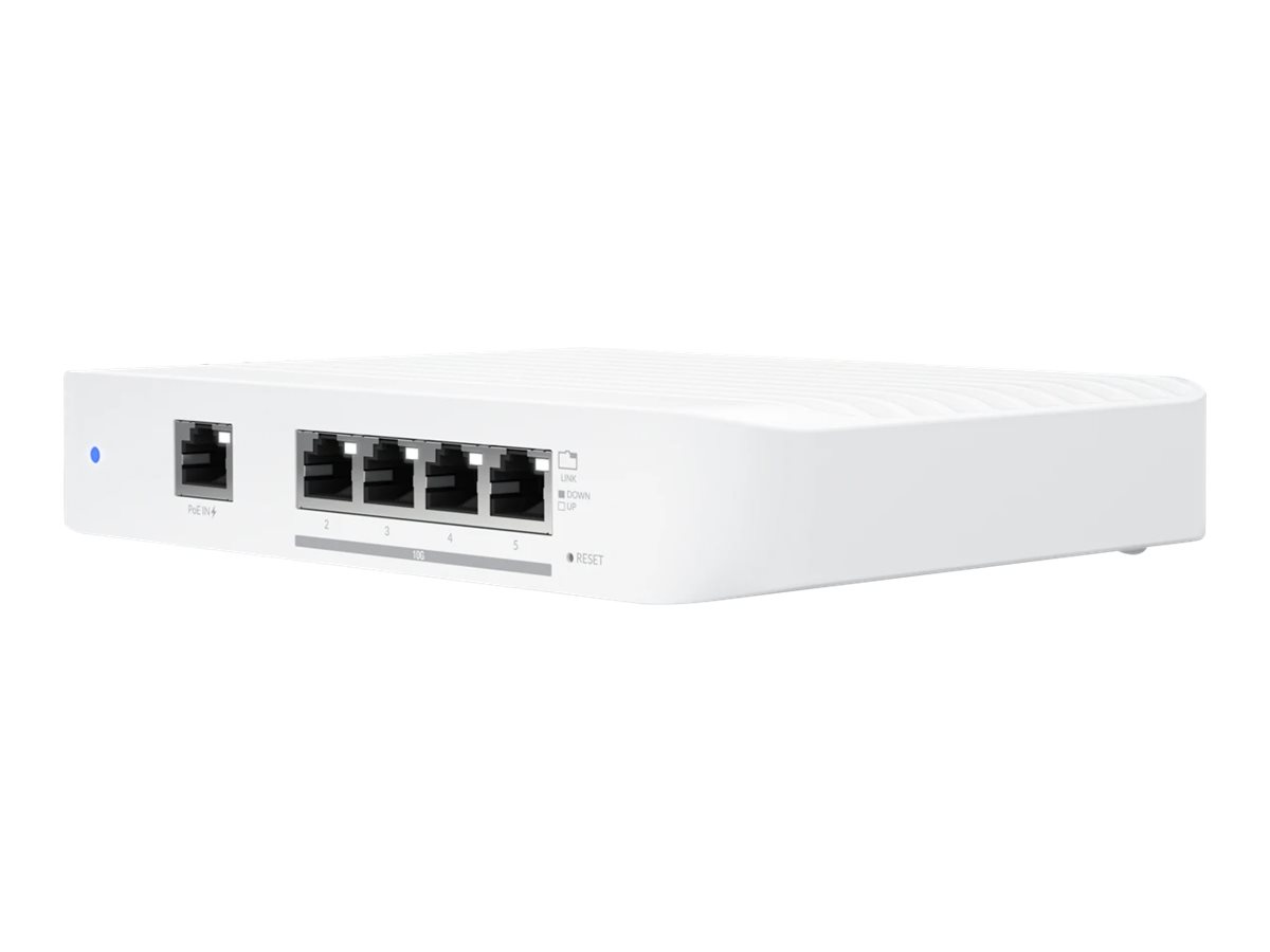 UbiQuiti USW Flex XG - Switch - managed - 4 x 100/1000/2.5G/5G/10GBase-T + 1 x 10/100/1000 (PoE+) (USW-FLEX-XG)