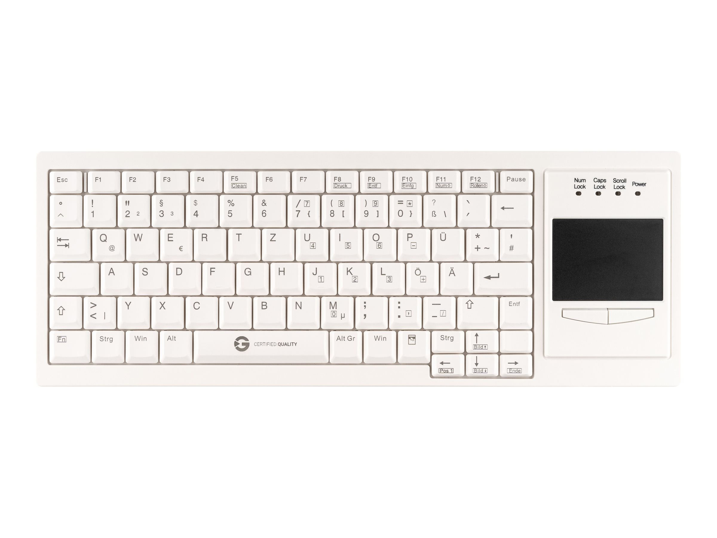GETT CleanType Xtra Touch WL - Tastatur - 75% - compact TKL - TL: Deutsch, QWERTZ, Ansicht 3