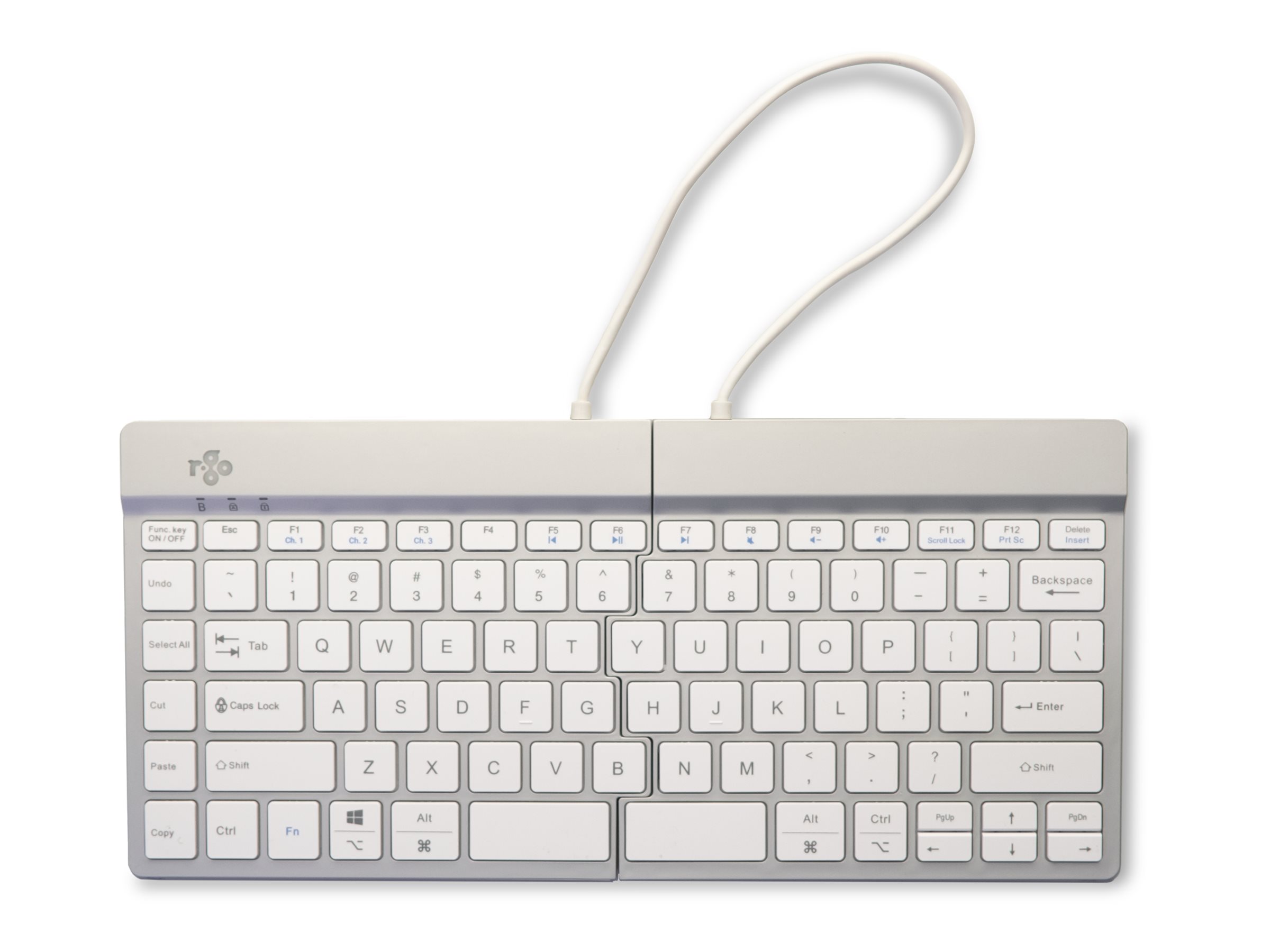 R-Go Ergonomische Tastatur Split break - Tastatur - TL: US, QWERTY - Weiß, Ansicht 4