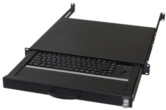 Aixcase AIX-19K1UKDETB-B - Tastatur - rack-montierbar, Ansicht 2