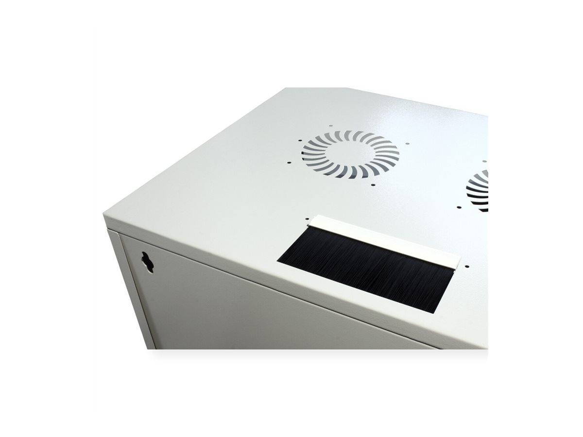 ROLINE 19 Zoll Wandgehäuse Basic 12 HE 540x400 BxT Bausatz grau - Wandgehäuse, Ansicht 3